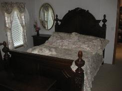  Queen Anne Inspired Cherry Wood Bedroom Set