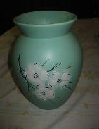 McCoy Floral Green Vase
