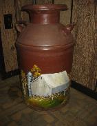Decorated Milk Can 
