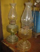 Flint Glass Kerosene Table Lamps