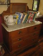  Country Victorian Marble Top Sideboard