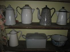 Speckled Graniteware Coffee & Tea Pots