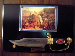 Battle of Chancellorsville Comm. Knife & Plaque