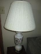 Milk Glass and Gold Accent Table Lamp 