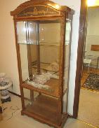  Oak Beveled Glass Display Cabinets