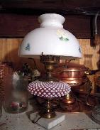 Cranberry Hobnail Table Lamp