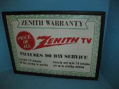 Zenith Warranty Cardboard Display