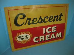 Cresecent Ice Cream Tin Enamel Sign