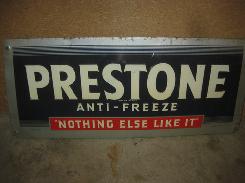 Prestone Anti-Freeze Embossed Metal Sign