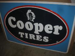 Cooper Tires Embossed Metal Sign