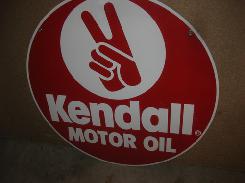 Kendall Motor Oil Double Sided Hanging Sign