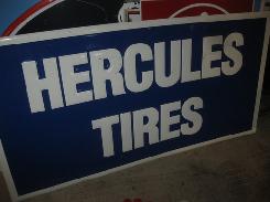 Hercules Tires Metal Embossed Sign