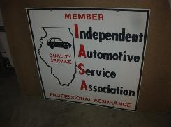 Independent Automotive Service Association Member Double Sided Metal Sign