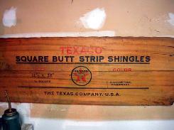 Texaco Square Butt Strip Shingles Crate