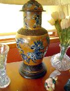 Oriental Ceramic Warrior Table Lamp