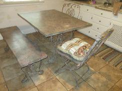 Desinger Metal Marblelized Table Set