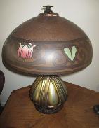 Art Deco Painted Shade Table Lamp