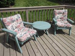 Redwood Patio Chairs & Table