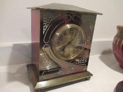Ansonia Brass Engraved Shelf Clock