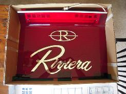 Riviera Red Lucite Lighted Wall Sign