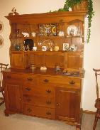 Early American Maple China Hutch