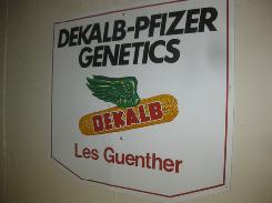 Dekalb-Pfizer Genetics Metal Painted Sign