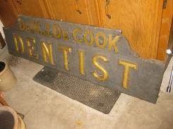 Early Wooden Dentist Sign