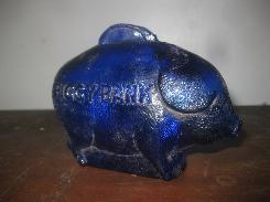 Glass Cobalt Piggy Bank