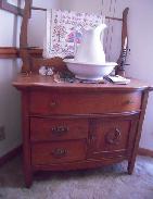 Oak Bow Front Commode 