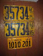 1915 Illinois License Plates