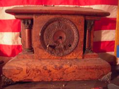 Seth Thomas Marbleized Mantle Clock 