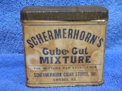 Schermerhorn's Cube Cut Tobacco Tin