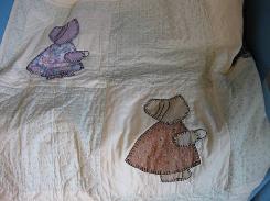  Sun Bonnet Hand Stitched Quilt