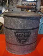 Falls City 'The Angler's Choice' Galvanized Bait Oval Bucket