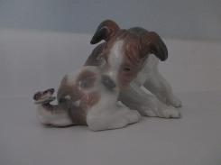 Lladro Dog & Butterfly 