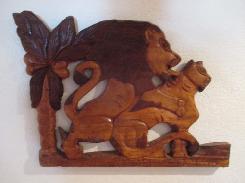 Artwork Erotic Jamaican Carved Lions 