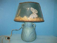 Van Briggle Turquoise Vine & Floral Table Lamp