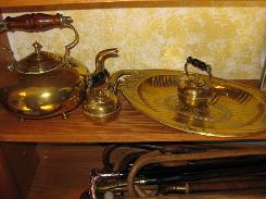 Brass Tea Kettle Trio