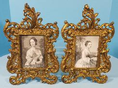 Victorian Ornate Brass Frames 