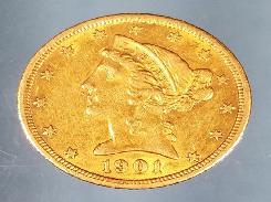    1901S Liberty Head Five Dollar Gold Eagle