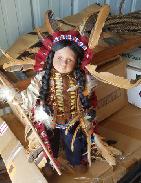 Native American Bisque Head Doll