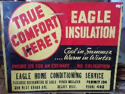 Eagle Insulation Metal Embossed Sign 