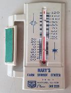 Mary's Farm Service Tin Thermometer