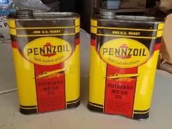 Pennzoil Outboard Motor Oil Cans 