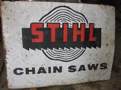 Stihl Chain Saw Metal Sign 