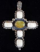 Gale South Singed Sterling Cross Pendant 