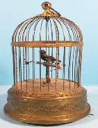  French Singing Bird Cage Music Box
