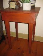 Red Painted Pine Tapered Leg Stand 