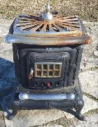 Cast Iron & Nickel Plated Parlor Stove 