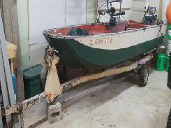   Crosby 14 ft. Fiberglass Tri-Hull Fishing Boat 
